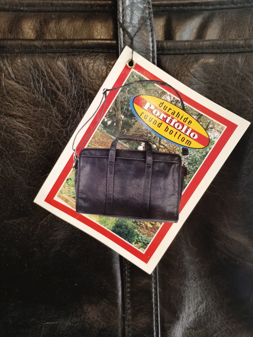 Durahide Portfolio Black Leather Messenger/Briefcase Bag w/Shoulder Strap